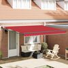 vidaXL Einziehbare Markise Rot 400 x 300 cm Polyester und Aluminium