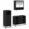 vidaXL Badezimmerm&ouml;bel-Set 3 stk. Schwarz Eichen-Optik 80 x 33 x 60 cm