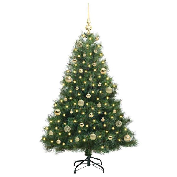vidaXL Künstlicher Weihnachtsbaum mit 150 LEDs Grün 150 cm PE und PVC