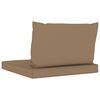 vidaXL Palettensofa-Auflagen 2 Stk. Taupe Stoff