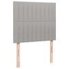 vidaXL Boxspringbett mit Matratze Hellgrau 120x190 cm Stoff