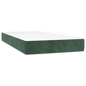 vidaXL Taschenfederkernmatratze Mittel Dunkelgr&uuml;n 120x190x20 cm Samt