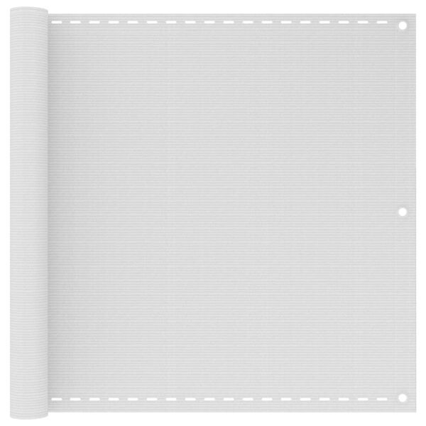 vidaXL Balkon-Sichtschutz Weiß 90x500 cm HDPE