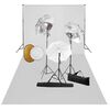 vidaXL Fotostudio-Set mit Leuchten, Schirmen, Hintergrund, Reflektor