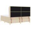 vidaXL Boxspringbett mit Matratze Dunkelgrau 90x190 cm Creme Stoff