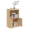 vidaXL Sideboard mit LED-Leuchten Sonoma-Eiche 60,5x37x100 cm