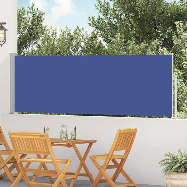vidaXL Ausziehbare Seitenmarkise 100&times;500 cm Blau
