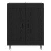 vidaXL Sideboard Schwarz Eichen-Optik 69,5 x 34 x 90 cm