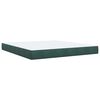 vidaXL Boxspringbett mit Matratze Dunkelgr&uuml;n 180x200 cm Samt