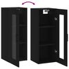 vidaXL Wandschrank Schwarz 34,5x34x90 cm