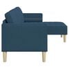 vidaXL Sofa Set mit Kissen Blau Polyester
