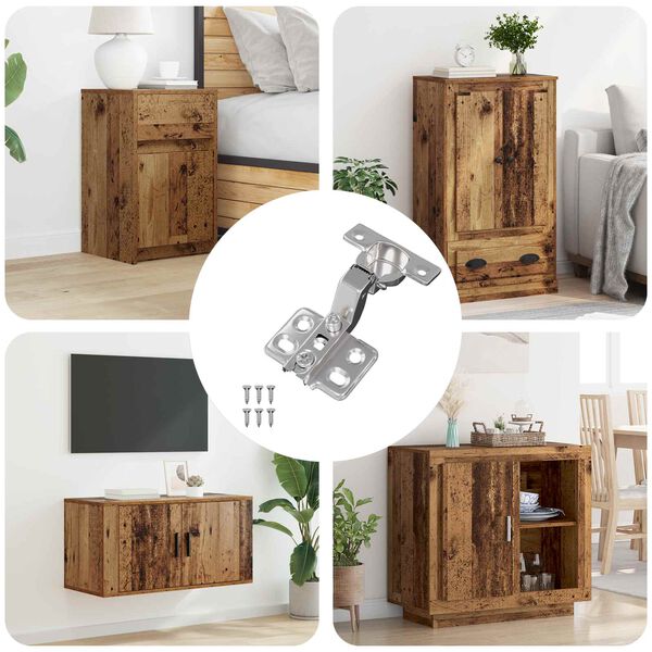 vidaXL Scharnier 12 pcs Nickel 85 x 52,5 x 9,5 mm Eisen