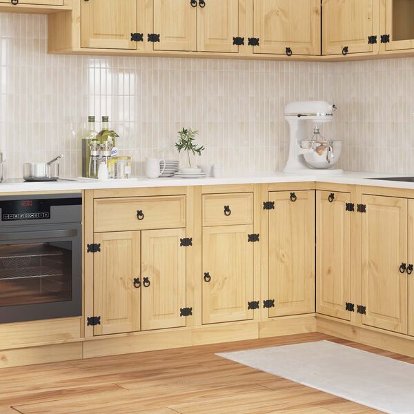 vidaXL Schrank SKI Honigbraun 40 x 46 x 81.5 cm Massives Kiefernholz