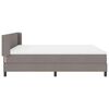 vidaXL Boxspringbett mit Matratze Taupe 200 x 180 cm Polyester