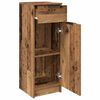 vidaXL Badezimmerschrank mit T&uuml;r Altholz 32 x 34 x 90 cm Holzwerkstoff