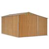 vidaXL Ger&auml;tehaus Hellbraun 277x365,5x179 cm Verzinkter Stahl