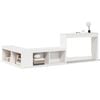 vidaXL Nachttisch mit Schreibtisch Wei&szlig; 232x112x75 cm Massivholz