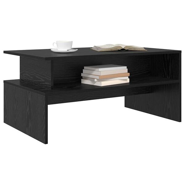 vidaXL Couchtisch Schwarz Eichen-Optik 90 x 55 x 42,5 cm Holzwerkstoff