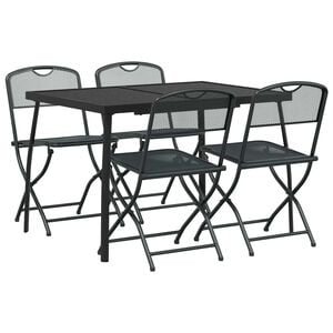 vidaXL Gartenm&ouml;bel Set 5 pcs Anthrazit Eisen und Stahl
