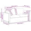 vidaXL Sofa Dunkelgrau Gesamtabmessungen: 158 x 78 x 80 cm (B x T x H)