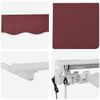 vidaXL Elektrische ausziehbare Markise Bordeauxrot 3 x 2,5 m