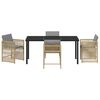 vidaXL Garten Essgruppe 5 pcs Beige Poly-Rattan