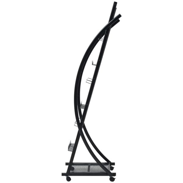 30098 vidaXL Zeitschriftenst&auml;nder 40 x 32 x 131 cm Schwarz A4