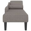 vidaXL Chaiselongue mit Kissen Taupe Stoff