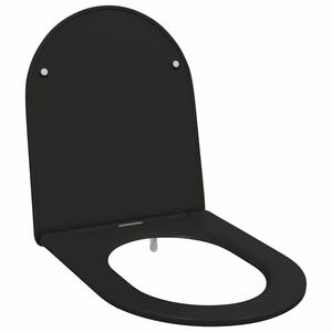vidaXL Toilettensitz Schwarz 47 x 36 x 3,4 cm Duroplast