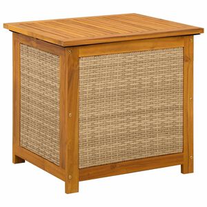 vidaXL Gartenlagerbox 185 L Massivholz Akazie 60 x 50 x 56 cm Beige