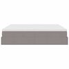 vidaXL Ottoman-Bett mit Matratze Taupe 160x200 cm Stoff
