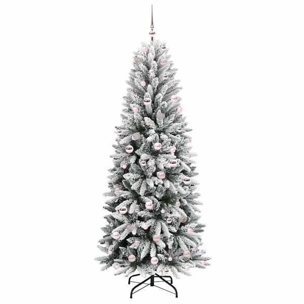 vidaXL K&uuml;nstlicher Weihnachtsbaum mit 300 LEDs mit St&auml;nder Wei&szlig; 210 cm