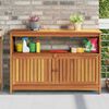 vidaXL Garten-Konsolentisch 110x35x75 cm Massivholz Akazie