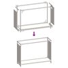 vidaXL Brennholzregal Wei&szlig; 90x28x65 cm Kaltgewalzter Stahl