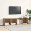 vidaXL B&uuml;cherregal/TV-Schrank Altholz-Optik 36x30x143 cm Holzwerkstoff
