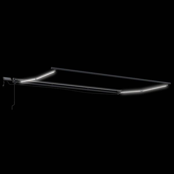 vidaXL Manueller Markisenrahmen mit LEDs Anthrazit 4 &times; 3,5 m Aluminium
