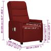 vidaXL Massagesessel Elektrisch Weinrot Kunstleder