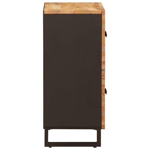 vidaXL Seitenschrank mit T&uuml;r Braun 60 x 33 x 75 cm Massivholz Mango