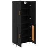 vidaXL Highboard Schwarz Eichen-Optik 69,5 x 34 x 180 cm Holzwerkstoff