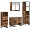 vidaXL Badezimmerm&ouml;bel Set mit Schubladen 4 pcs Altholz Holzwerkstoff
