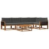 vidaXL Outdoor-Sofagarnitur mit Kissen 6 pcs Natur und Anthrazit