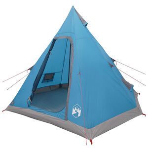 vidaXL 3 Personen Blau 185T Polyester mit PU-Beschichtung