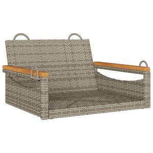 vidaXL H&auml;ngesessel Grau 63x62x40 cm Poly Rattan