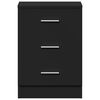 vidaXL Nachttische 2 Stk. Schwarz 38x35x56 cm Holzwerkstoff