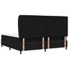 vidaXL Boxspringbett mit Matratze Schwarz 200 x 200 cm Stoff