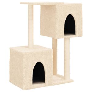 vidaXL Kratzbaum mit Sisal-Kratzs&auml;ulen Creme 86 cm