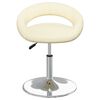 vidaXL Esszimmerst&uuml;hle 2 Stk. Drehbar Creme Kunstleder