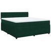 vidaXL Boxspringbett mit Matratze Dunkelgr&uuml;n 180x200 cm Samt