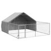 vidaXL Outdoor-Hundezwinger mit Auslauf 5x3x1,9 m Verzinkter Stahl