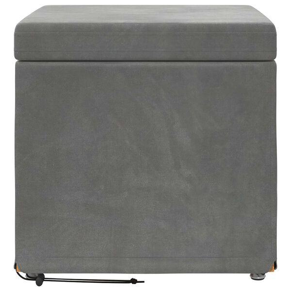 vidaXL Hocker Dunkelgrau 41 x 41 x 40 cm Samt und Engineering Holz